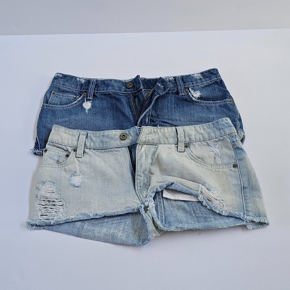 Carmar Distressed Denim Jean Shorts Sz 29 (2 Pairs)